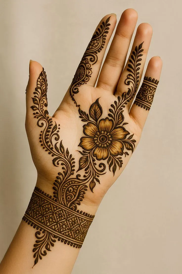 Arabic Mehndi Design For Front Hand