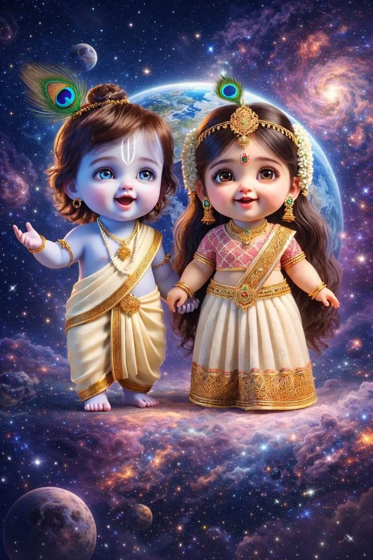 Cute Little Radha Krishna Images