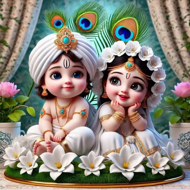 Cute Little Radha Krishna Images