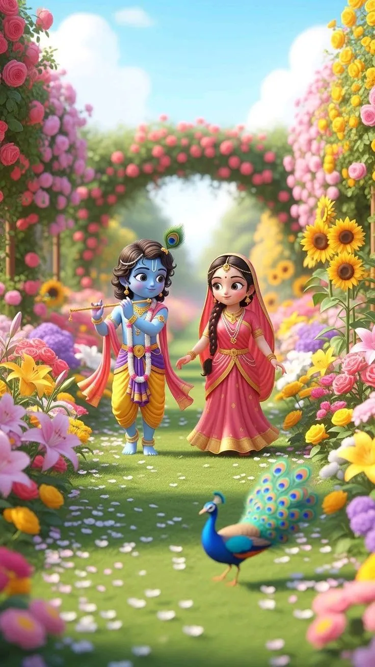Cute Little Radha Krishna Images