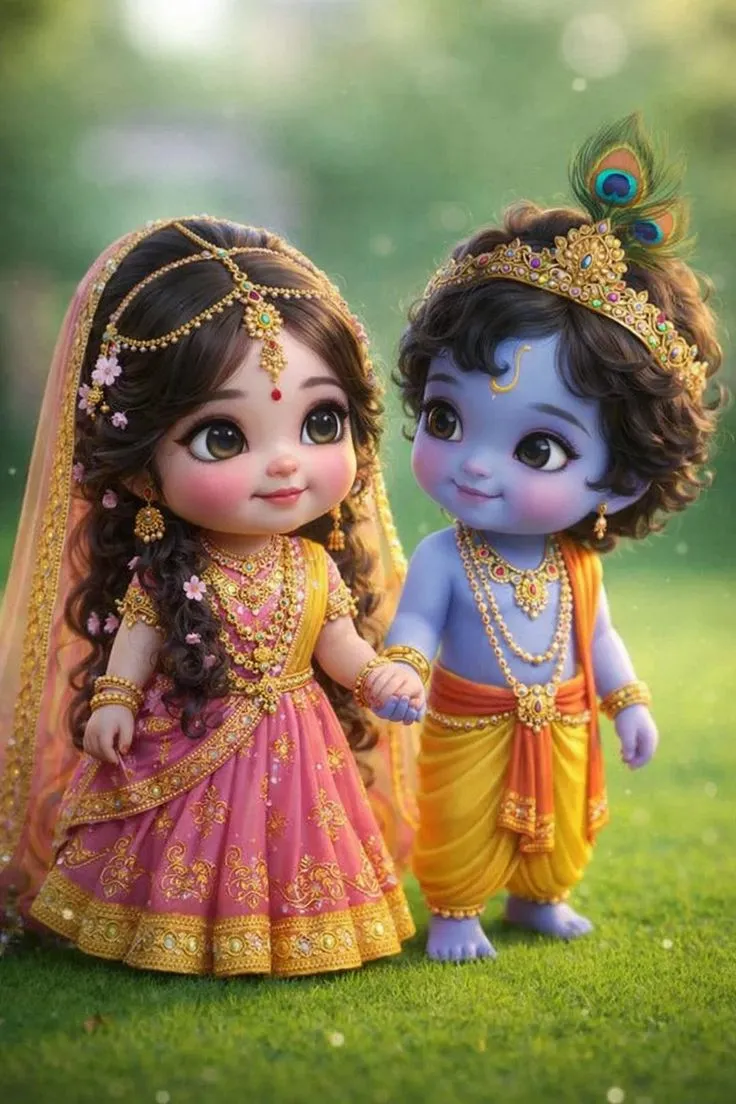 Cute Little Radha Krishna Images