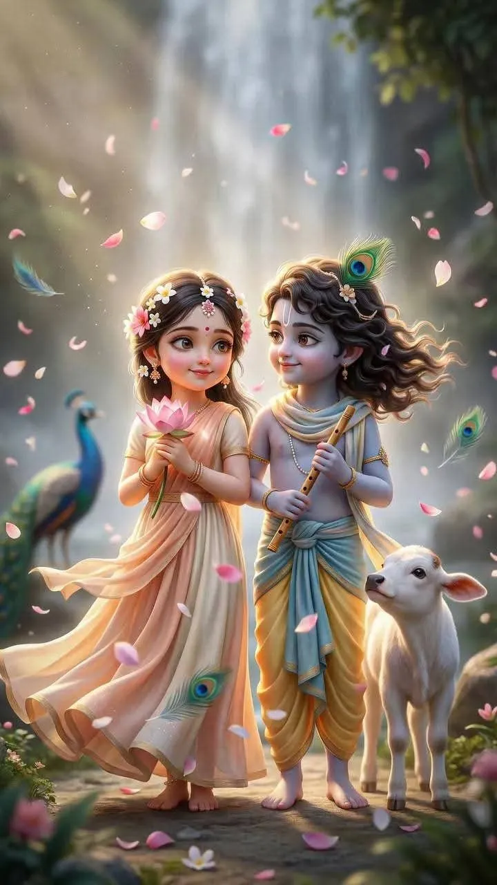 Cute Little Radha Krishna Images