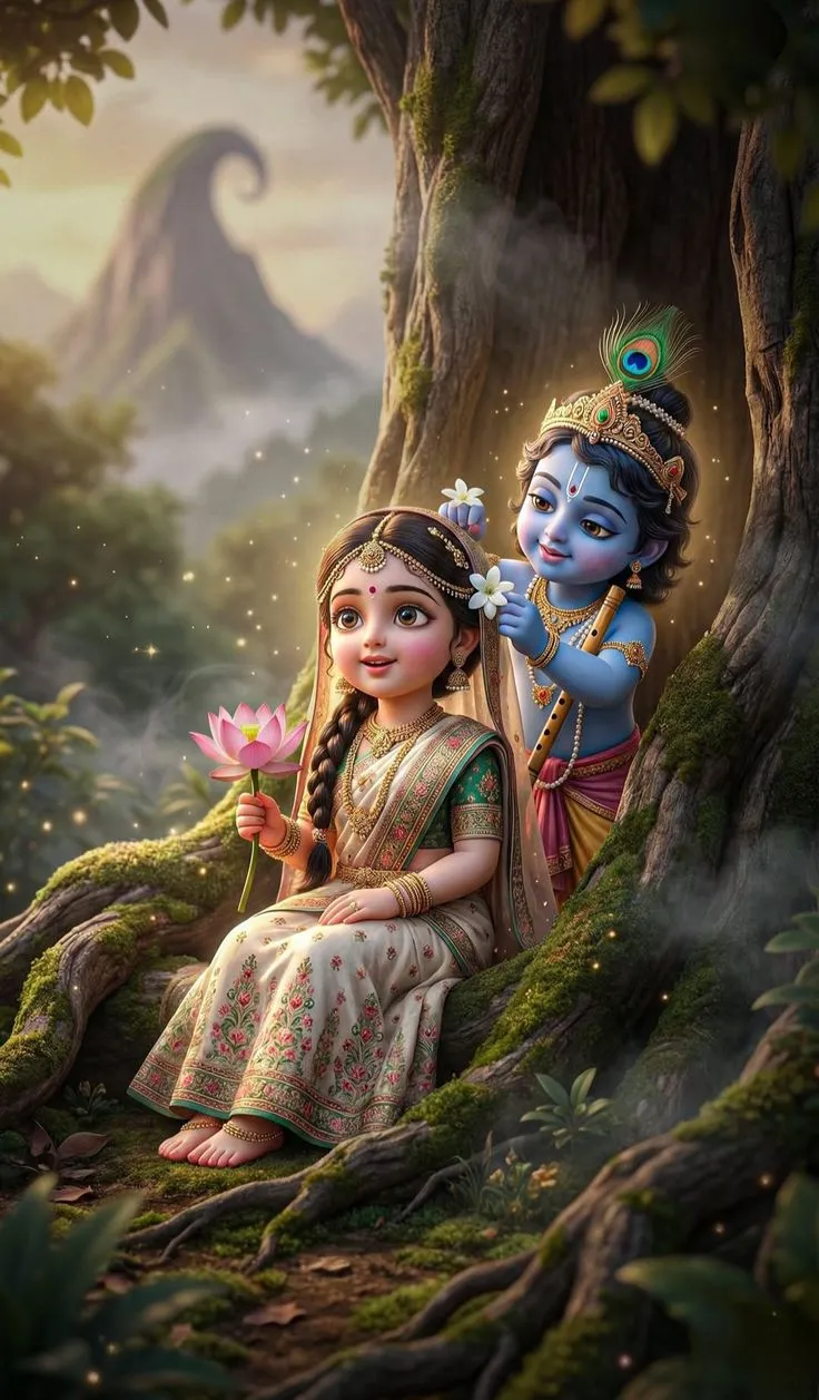 Cute Little Radha Krishna Images