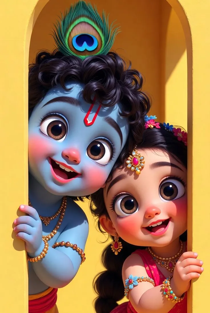Cute Little Radha Krishna Images