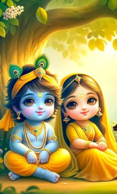 Cute Little Radha Krishna Images