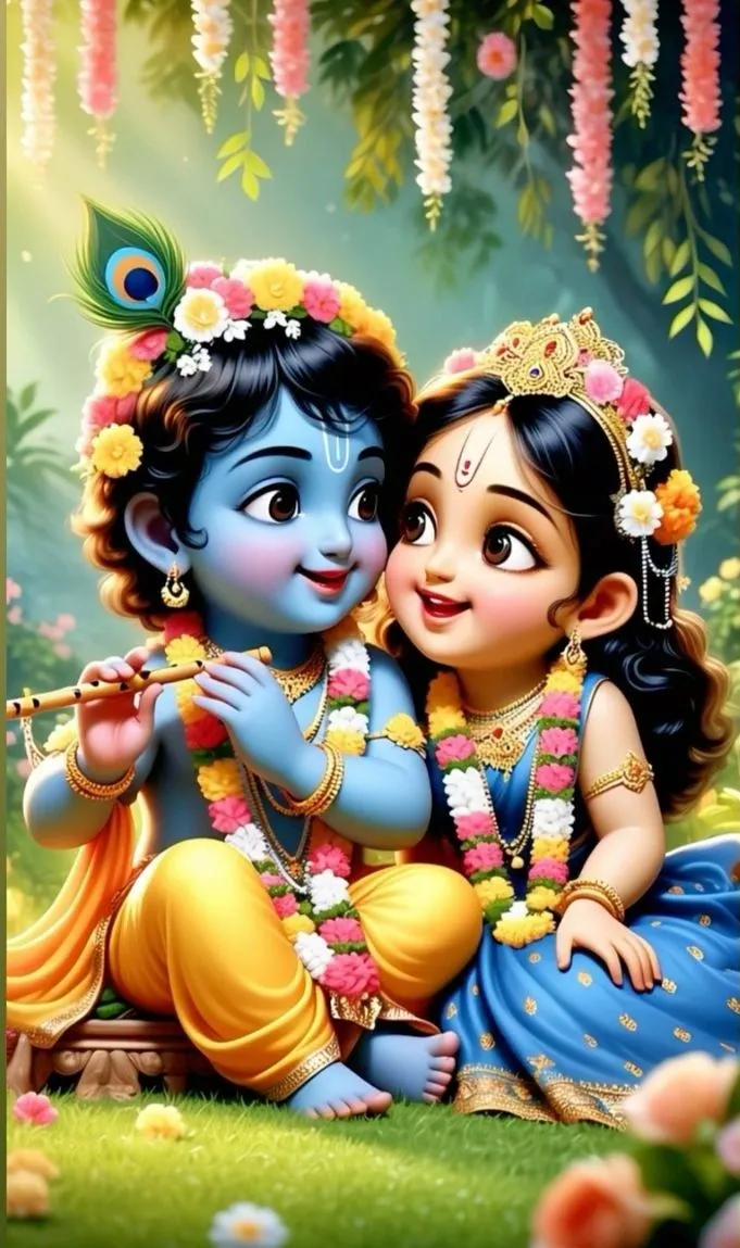 Cute Little Radha Krishna Images