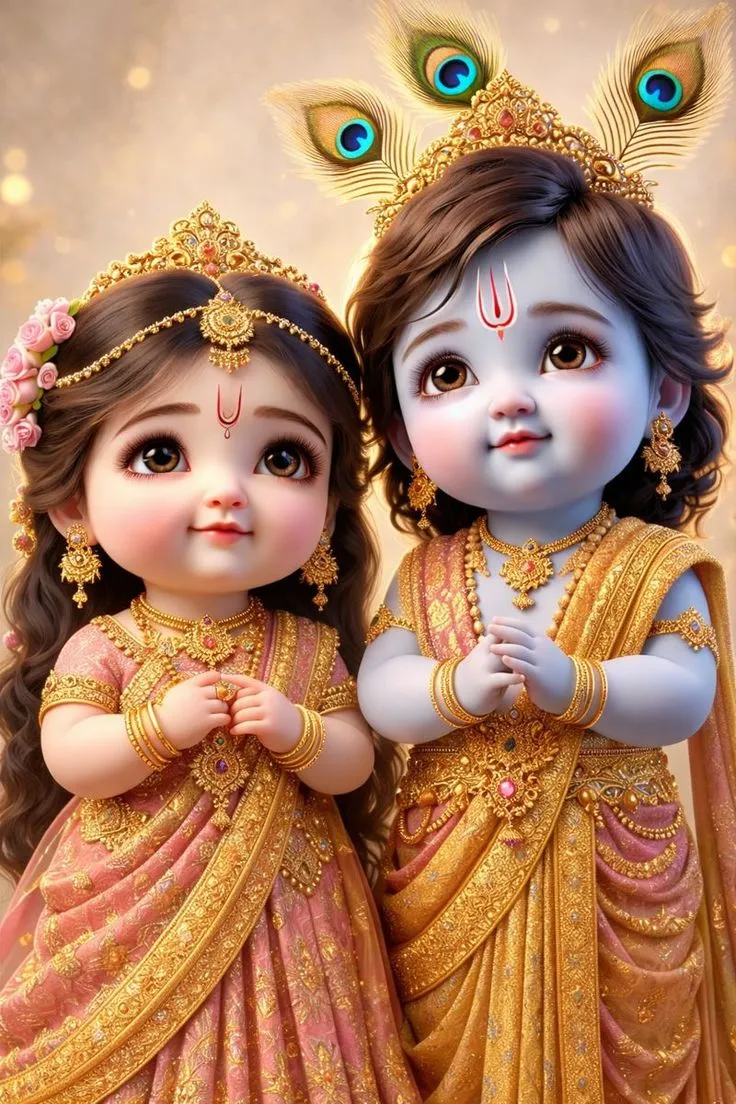 Cute Little Radha Krishna Images