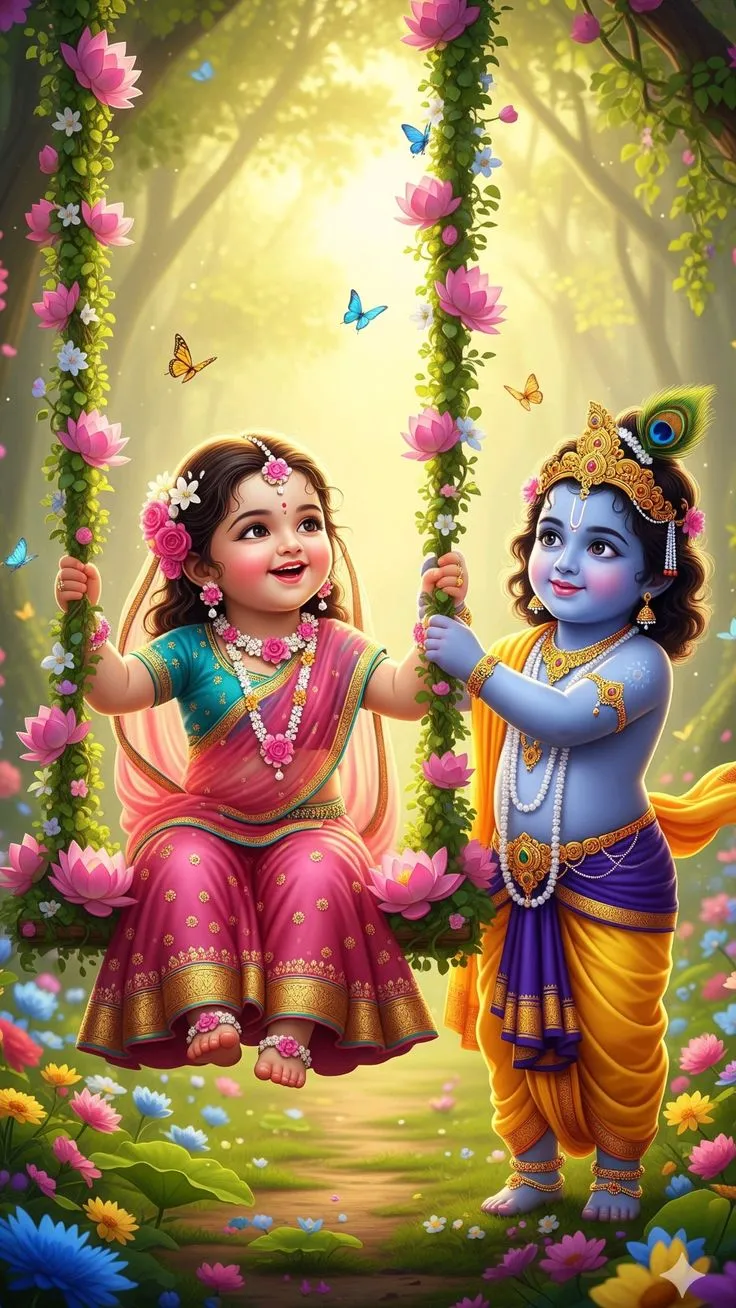 Cute Little Radha Krishna Images