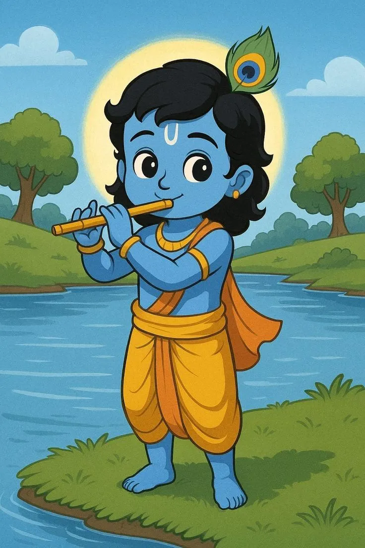 Krishna Cartoon Pic
