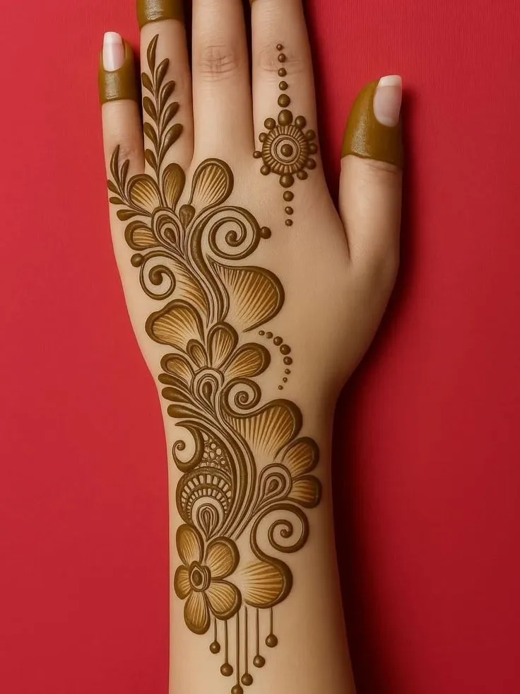 latest arabic mehndi design pic