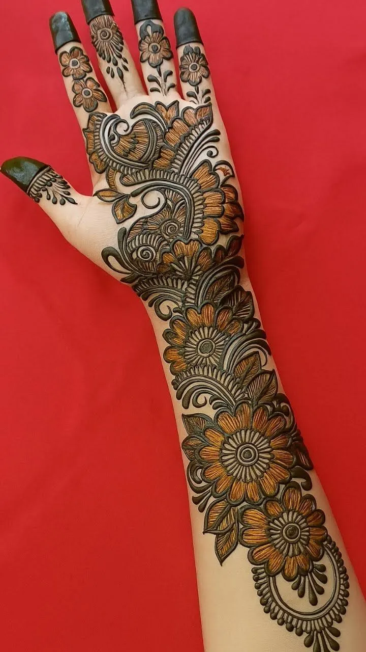 latest arabic mehndi designs picture