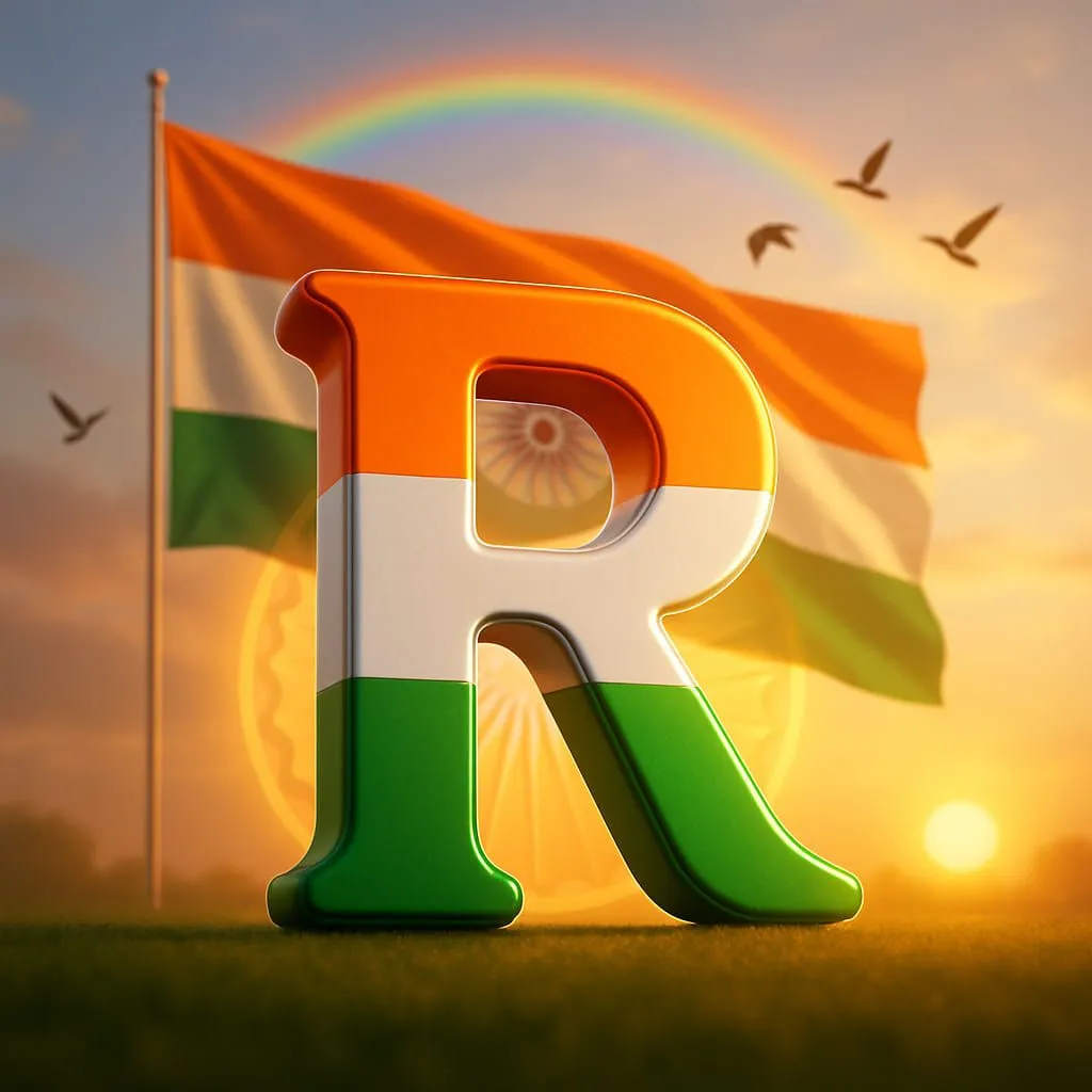 R Name Tiranga Photo