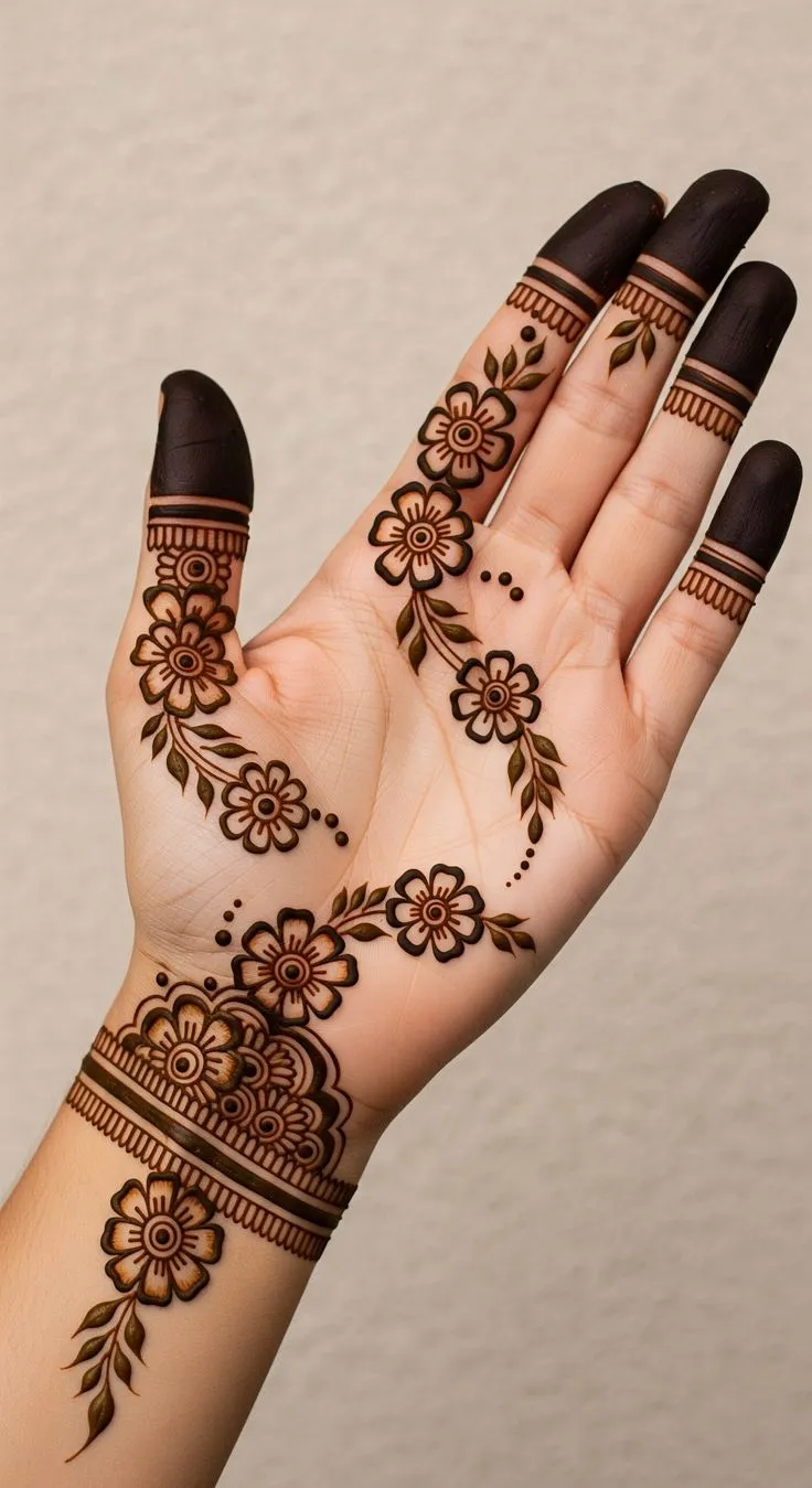 Simple Arabic Mehndi Design