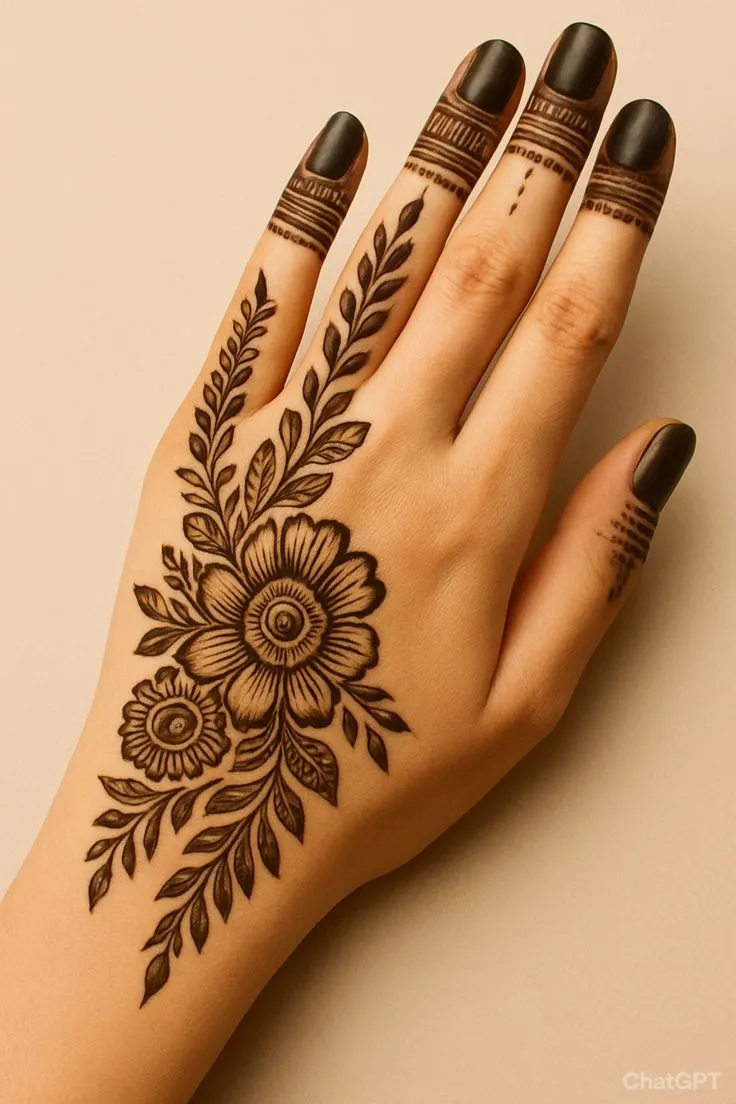 Simple Arabic Mehndi Design